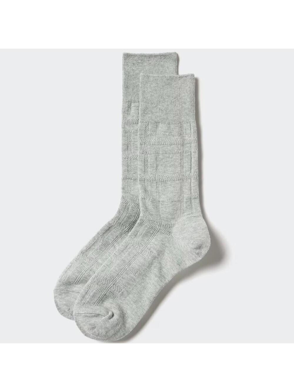 Uniqlo Links Checked Socks Men's 8-11 US NWT
